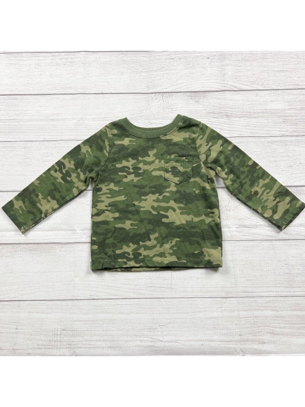 Garanimals Toddler Camouflage Long Sleeve Shirt Green 18-24 Months